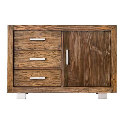 Buffet Kayu Pinus dengan Tiga Laci dan Pintu – Furniture Custom Berkualitas untuk Proyek dan Ekspor